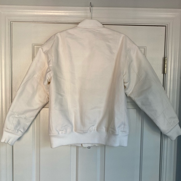 J.Crew Collection White Bomber Jacket - Picture 3 of 7